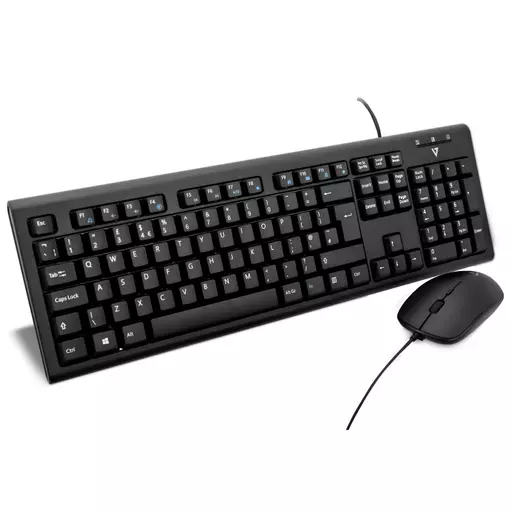 V7 Wired Keyboard and Mouse Combo – UK