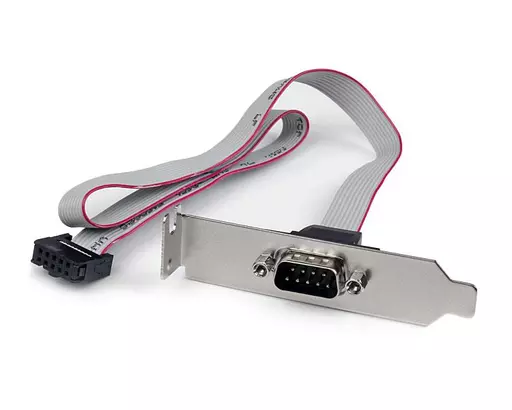 StarTech.com 1 Port 16in DB9 Serial Port Bracket to 10 Pin Header - Low Profile