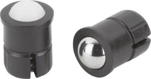 K1171 - Spring Plungers In Plastic Smooth Version Self Clamping