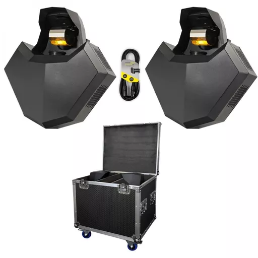 Equinox Helix Evo XP Twin Pack with Flight Case Bundle - Black