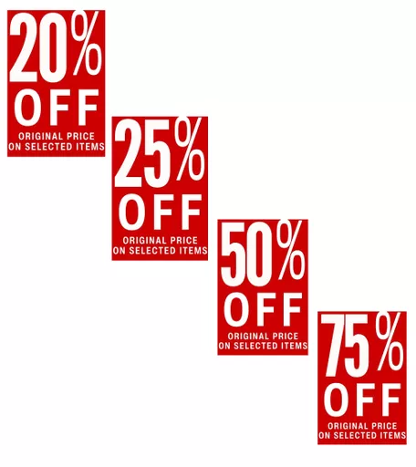 'Percentage OFF Original Price On Selected Items' Poster - 500mm x 700mm