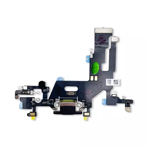 Charging Port Flex Cable (Black) (CERTIFIED - OEM) - For iPhone 11