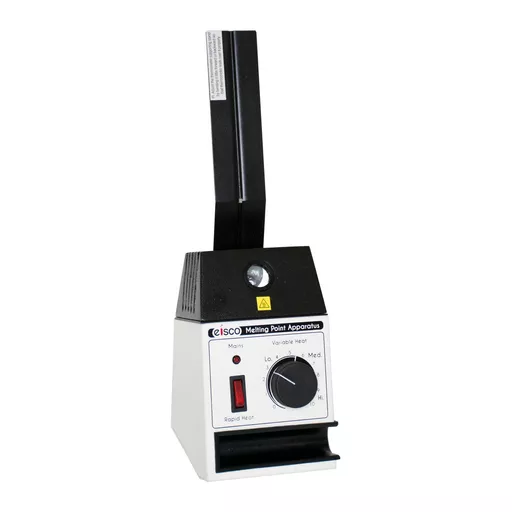 Melting point apparatus, digital selection and display of temperature, built in illumination, to take up to two samples for simultaneous viewing, complete with 100 melting point tubes, open one end.-not melting point blocks