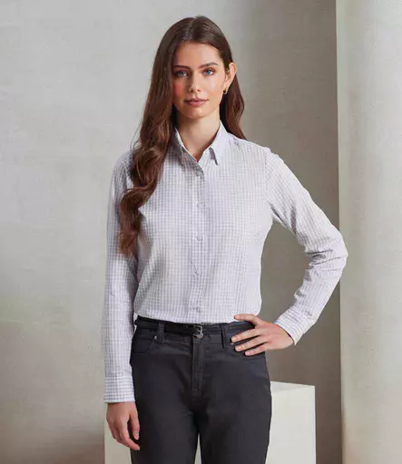 Premier Ladies Maxton Check Long Sleeve Shirt