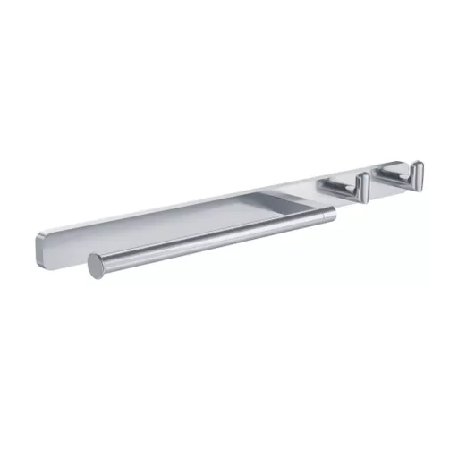 Asti Towel Ring and Double Robe Hook - Chrome