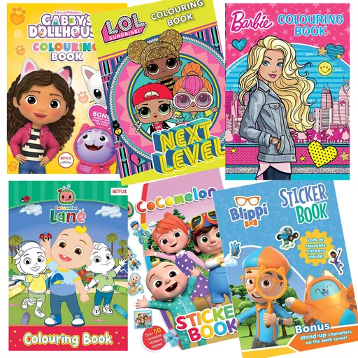 Colouring Books & Sticker Books Assorted