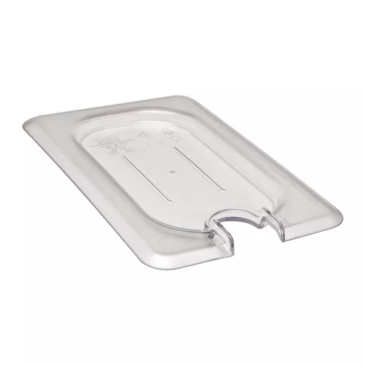 1/9 CLEAR GN FLAT NOTCHED COVER POLYCARBONATE CAMBRO