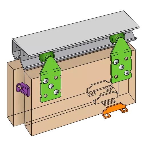 HENDERSON Double Top Double Track Sliding Door Gear