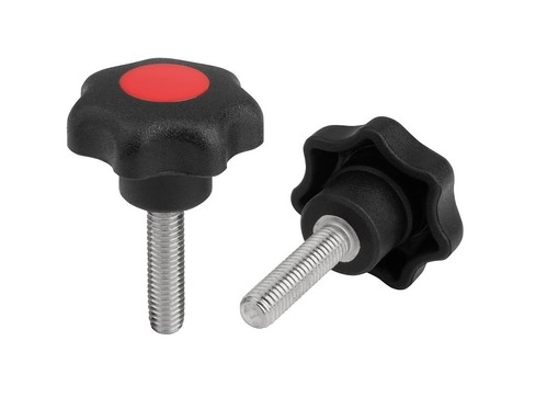 K0154 Star Grips Form L With Cap Male Thread Size M5-M10
