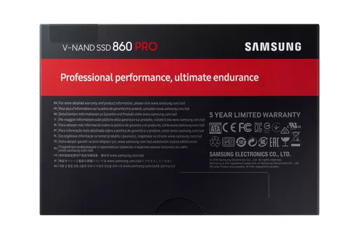 Samsung 860 PRO 2.5" 1000 GB Serial ATA III V-NAND MLC