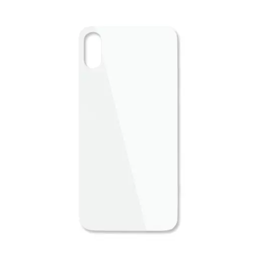 Back Glass (Big Hole) (No Logo) (Silver) (CERTIFIED) - For iPhone XS