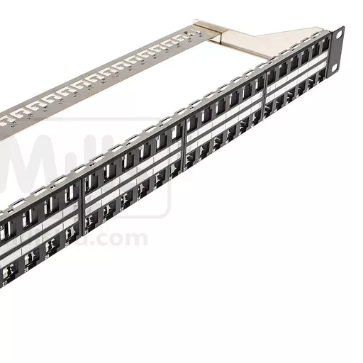 48 Port Unloaded Cat 6a Keystone Patch Panel 1U