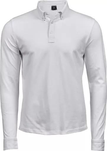 Men's Fashion Long Sleeve Luxury Stretch Polo