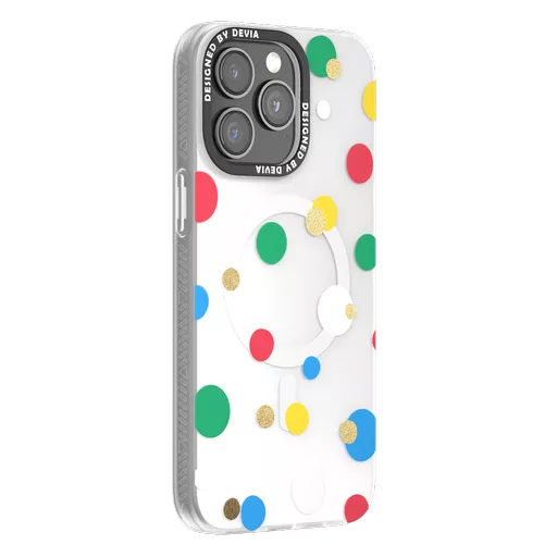 Devia - Polka Dots MagSafe Case for iPhone 15 Pro - Clear