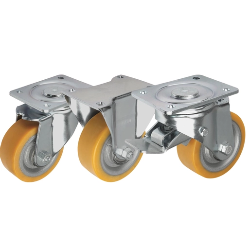 K1768- Heavy Duty Steel Plate Swivel & Fixed Castors With Extrathane® Tread