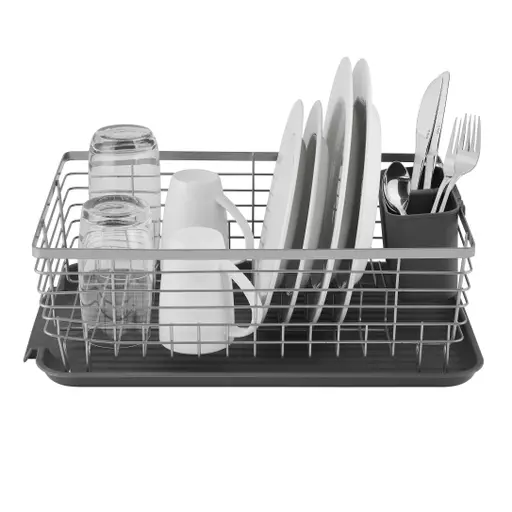 Compact Dishrack with Cutlery Holder