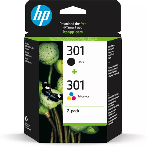 HP N9J72AE/301 Printhead cartridge multi pack black + color 170pg + 150pg Pack=2 for HP DeskJet 1000/1010/Envy 5530/OfficeJet 4630