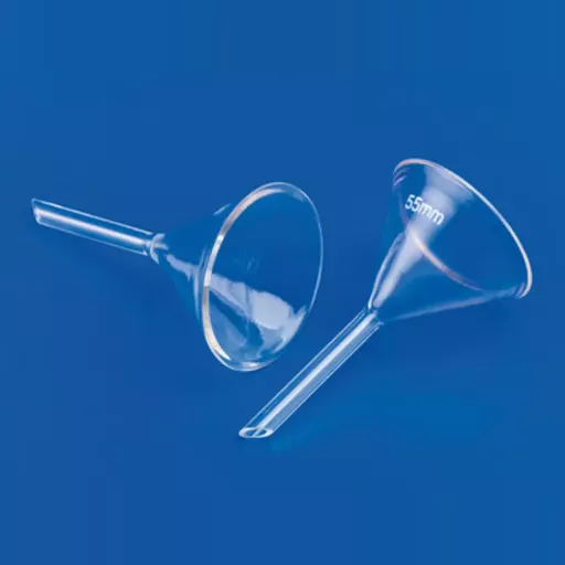 Borosillicate Glass Funnel Diameter: 55mm, stem 8mm, length stem 60mm PK 10