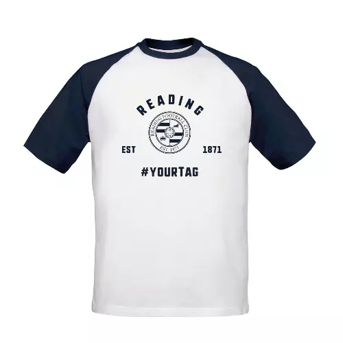 Reading FC Vintage Hashtag Baseball T-Shirt