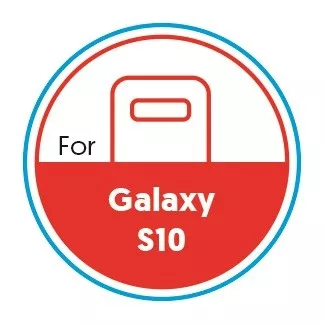 Smartphone Circular 20mm Label - Galaxy S10 - Red