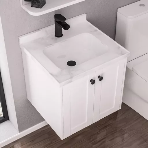 Hardwick 60cm x 46cm 1 Tap Hole 

Quartz Square Basin - White