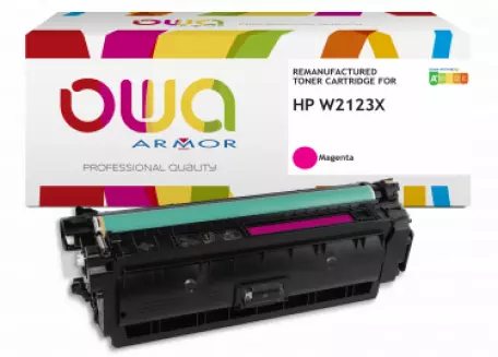 Armor OWA HP W2123X (WITHOUT TONER MANAGEMENT) - REMANUFACTURED TONER - HIGH CAPACITY - MAGENTA - MAGENTA