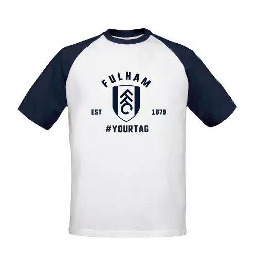 Fulham FC Vintage Hashtag Baseball T-Shirt