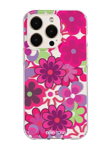 Ellie Rose - Groovy Floral for iPhone 14 Pro Max, iPhone 14 Plus, iPhone 13 Pro Max & iPhone 12 Pro Max