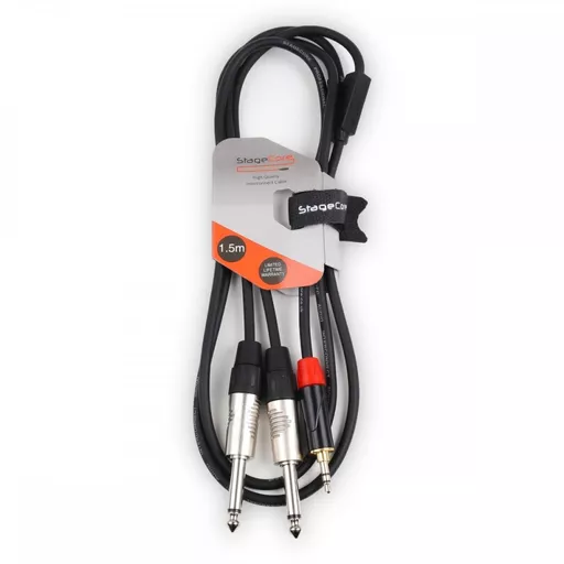 StageCore 3.5mm S-Jack to 2 x 6.3 M-Jack Cable