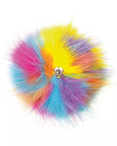 Faux Fur Pom Pom Key Ring