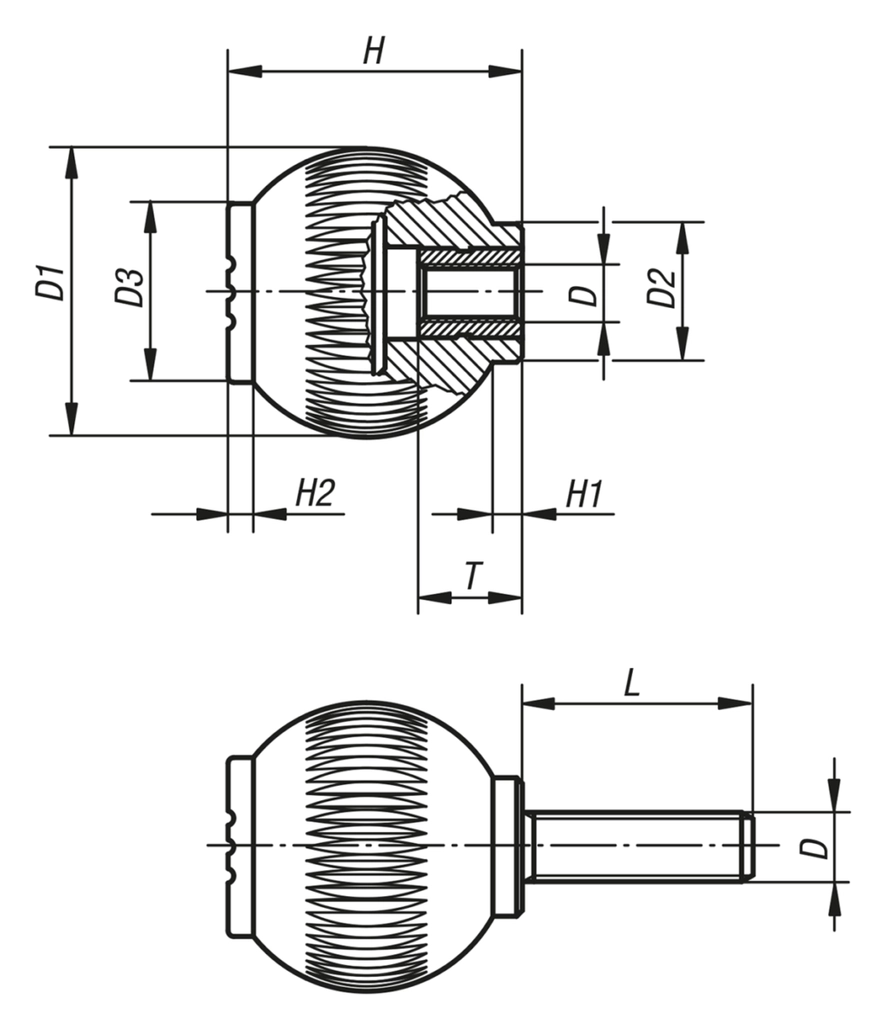 Ball Knob Drawing