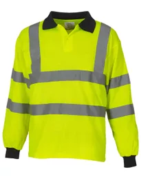 Hi-Vis Long Sleeve Polo Shirt