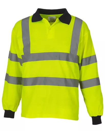 Hi-Vis Long Sleeve Polo Shirt