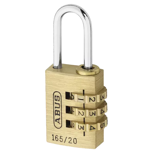 ABUS 165 Series Brass Combination Open Shackle Padlock