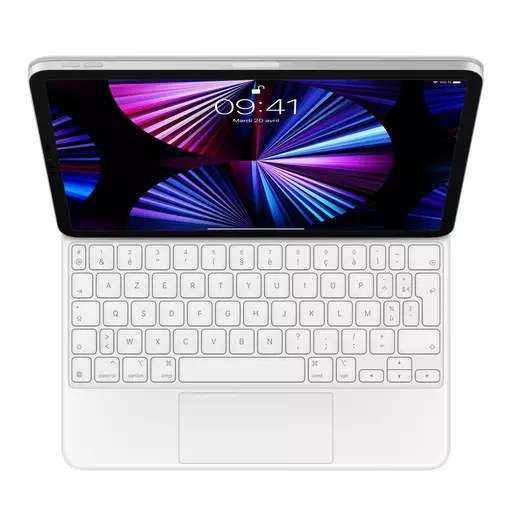 Apple MJQJ3F/A mobile device keyboard White AZERTY French