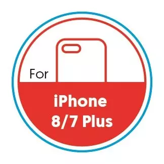 Smartphone Circular 20mm Label - iPhone 8/7 Plus - Red