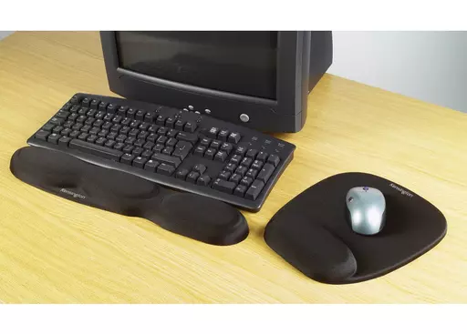 Kensington Foam Mouse Pad with Integrated Wrist Support - Black