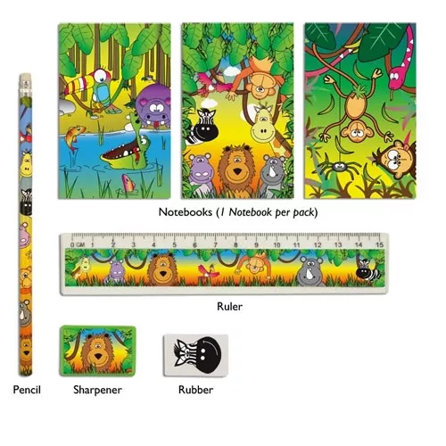 Jungle 5 Piece Stationery Set - Pack of 24