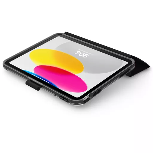 OtterBox Symmetry Folio Case for iPad 10th gen, Shockproof, Drop proof, Slim Protective Folio Case, Tested to Military Standard, Black, No Retail Packaging