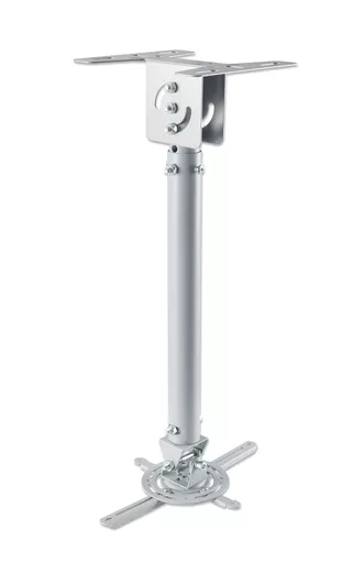 Manhattan Projector Mount, Ceiling, Universal, Tilt & Swivel, Height Range: 57 to 82cm, Max 20kg, Silver, Lifetime Warranty