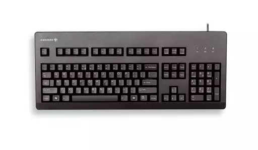 CHERRY G80-3000 BLACK SWITCH, Keyboard, Corded, Black, USB/PS2 (QWERTY - UK)