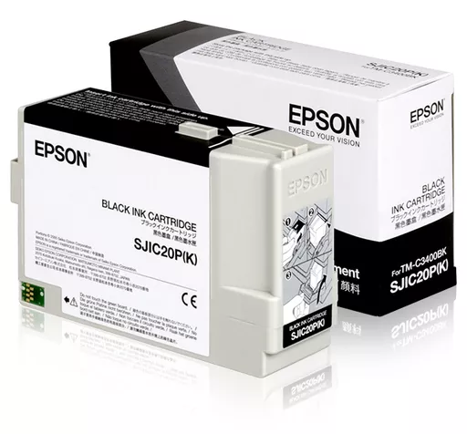 Epson C33S020490/SJIC-20-P-(K) Ink cartridge black 78.7ml for Epson TM-C 3400