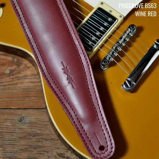 BS63 Wide Padded Guitar Strap - Smooth Leather