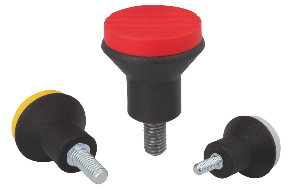 K0251 Inch - Mushroom Knobs Plastic Parts In Steel And Stainless Steel