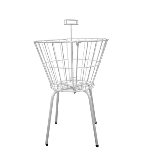Medium Circular Dump Basket - White Coated