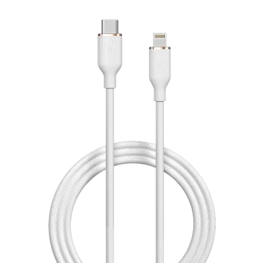 Devia - 1.2m (3A) USB-C to Non-MFI Lightning Silicone Cable - White