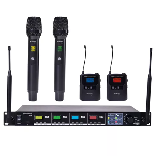 Citronic TU-4C Wireless Handheld/Bodypack Microphone System