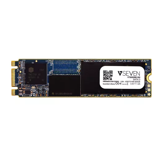 V7 S6000 3D NAND PC SSD - SATA III 6 Gb/s, 500GB 2280 M.2