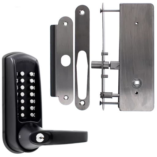 CODELOCKS CL0630 / CL0635 Digital Lock Black Marine Grade With XTD Gate Lock
