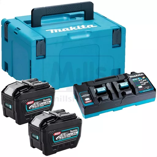Makita 40V Battery Kit 2x 8Ah Batteries, Charger and Case
